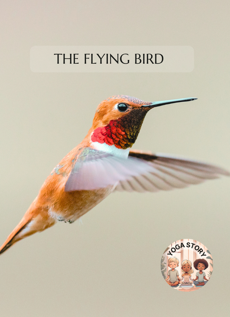 A flying colorful bird