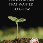 A green seed growing in soil.